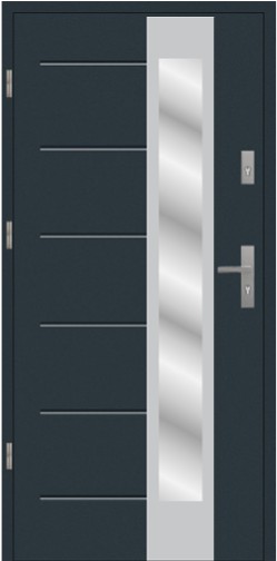 Drzwi Stalprodukt 72 mm antracyt ciemny 90E